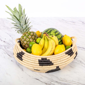 Natural Organic Multi Purpose Basket with Black Details
