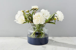 Glass Color Block Flower Vase