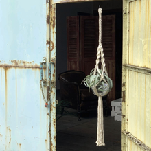 Load image into Gallery viewer, large macrame plant hanger in natural color