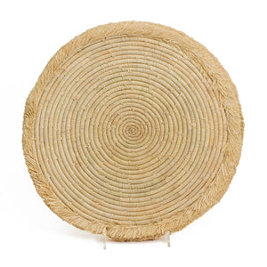 Natural Fringed Charger 15" 