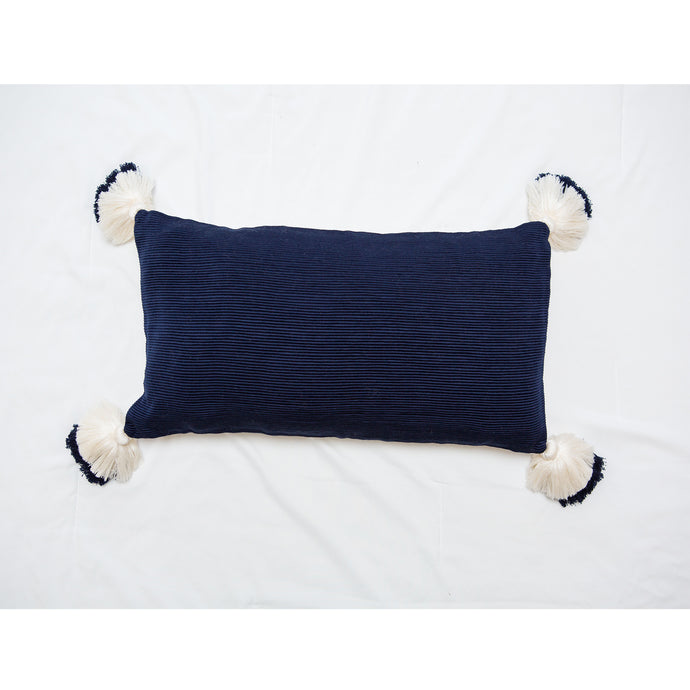 Designer Navy Blue Lumbar Pillow
