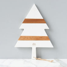 Load image into Gallery viewer, Christmas Tree Charcuterie Board Small in White