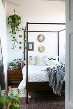 Load image into Gallery viewer, Textured washable pillow with pom poms in white, pink and jade