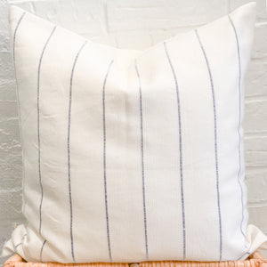 Dhalia Striped Throw Pillow in Navy Blue