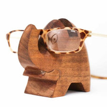 Load image into Gallery viewer, Elephant Eyeglass Acacia Wood Stand