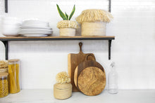 Load image into Gallery viewer, 8&quot; Natural Boho Fringed Basket