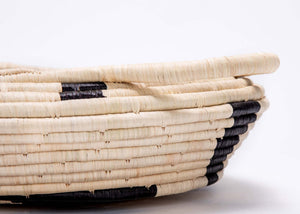 Natural Organic Multi Purpose Basket with Black Details