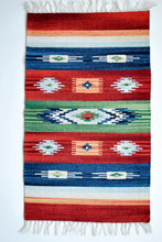Load image into Gallery viewer, Multicolor Kilim Rug with Nomad Motifs Red Green and Blue