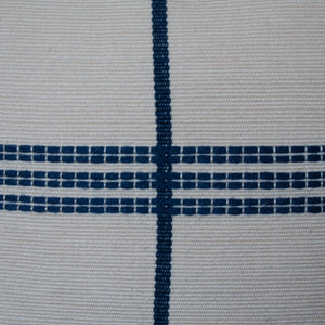 Cuadros 20" x 20" White and Blue Stripes Pillow Cover 