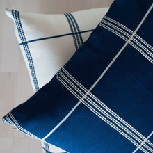 Load image into Gallery viewer, Azul y Blanco Stripes 20&quot;x20&quot; Blue Pillow Cover