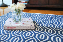 Load image into Gallery viewer, Blue Diamond Accent Rug