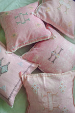 Load image into Gallery viewer, Moroccan Sabra Silk Pillow - Washed Pink 18"x18"