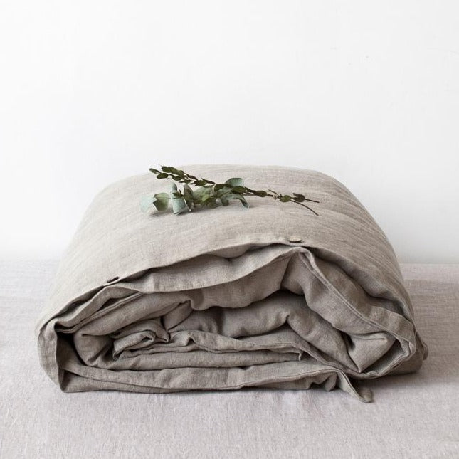 Linen Duvet Cover in Natural Washed