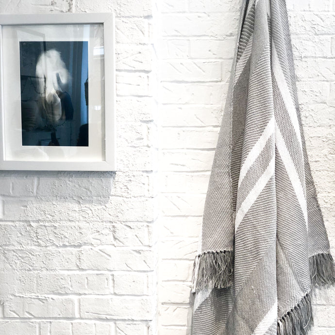 Nolita Throw Blanket in Light Gray