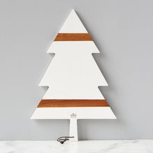 Load image into Gallery viewer, christmas tree charcuterie board in white