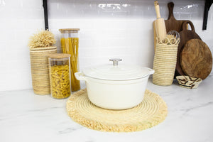 Natural Fringed Charger 15" 