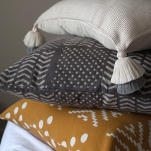 Load image into Gallery viewer, Chocolate Gray Throw Pillow Set of Two 24" x 24"
