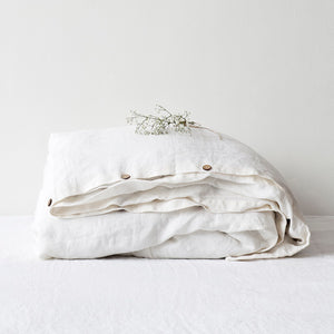 Linen Duvet Cover in White