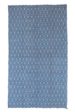 Load image into Gallery viewer, Blue-Area-Accent-Rug-Diamond- Pattern