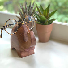 Load image into Gallery viewer, Elephant Eyeglass Acacia Wood Stand