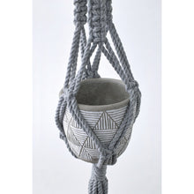 Load image into Gallery viewer, macrame-plant-hanger-gray